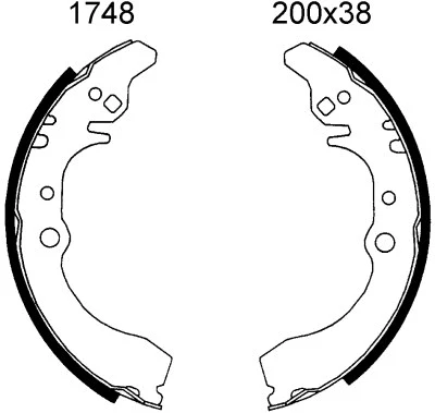 Brake Shoe Set (01748)