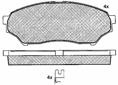 Brake Pad Set, disc brake (10952)