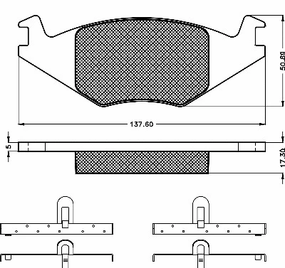 Brake Pad Set, disc brake (10213)