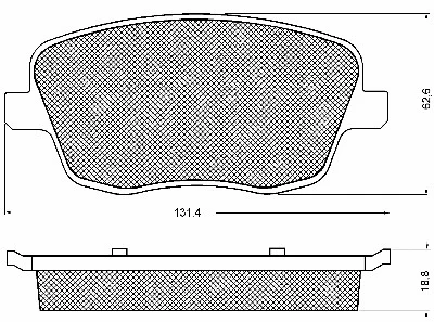 Brake Pad Set, disc brake (10728)