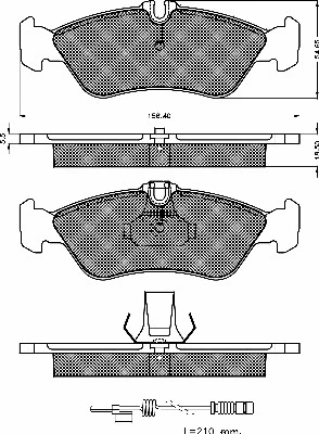 Brake Pad Set, disc brake (10514)