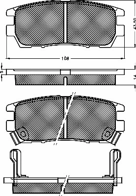 Brake Pad Set, disc brake (10505)