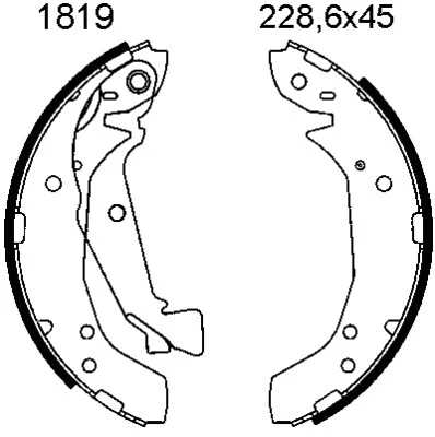 Brake Shoe Set (01819)