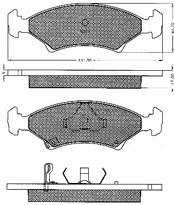 Brake Pad Set, disc brake (10628)