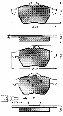 Brake Pad Set, disc brake (10542)