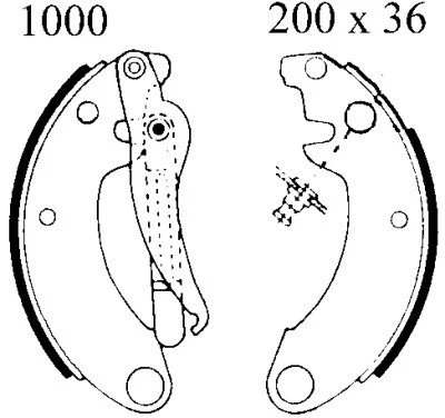 Brake Shoe Set (01000)