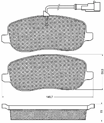 Brake Pad Set, disc brake (10697)