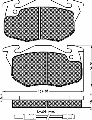 Brake Pad Set, disc brake (10199)