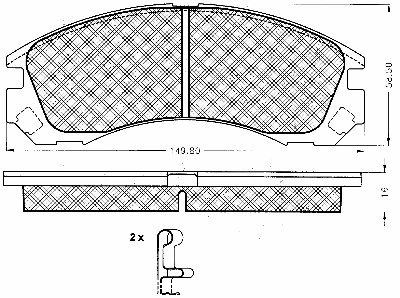 Brake Pad Set, disc brake (10828)