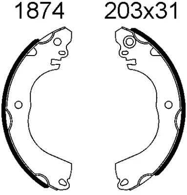 Brake Kit, drum brake (6614)