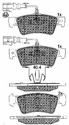 Brake Pad Set, disc brake (10953)