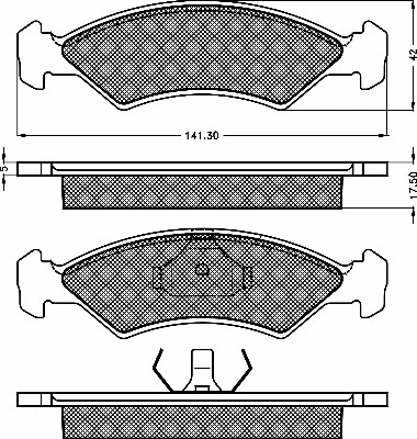 Brake Pad Set, disc brake (10221)