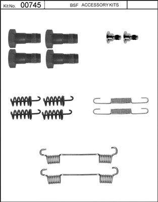 Accessory Kit, parking brake shoes (00745)