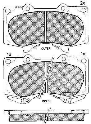 Brake Pad Set, disc brake (10945)