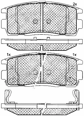 Brake Pad Set, disc brake (10862)