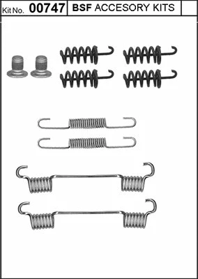Accessory Kit, parking brake shoes (00747)