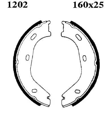 Brake Shoe Set, parking brake (01202)