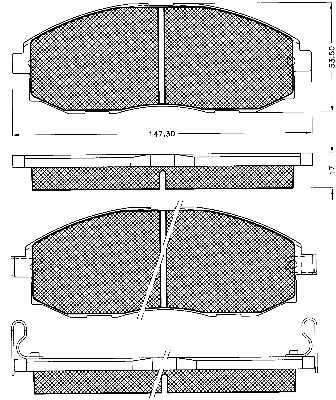 Brake Pad Set, disc brake (10767)