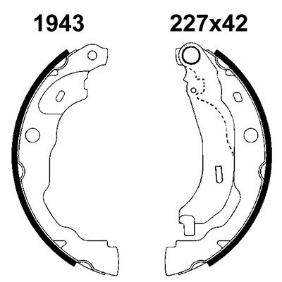 Brake Shoe Set (01943)