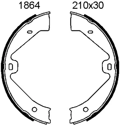 Brake Shoe Set, parking brake (01864)