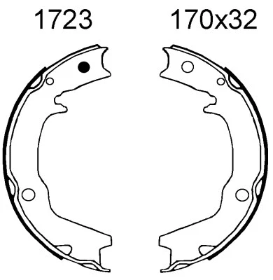 Brake Shoe Set, parking brake (01723)