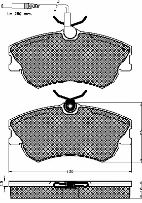 Brake Pad Set, disc brake (10428)
