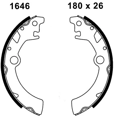 Brake Shoe Set (01646)