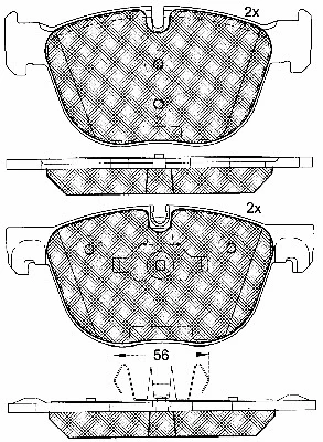 Brake Pad Set, disc brake (10898)