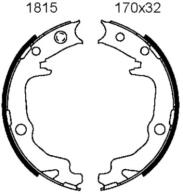 Brake Shoe Set, parking brake (01815)