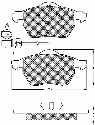 Brake Pad Set, disc brake (10667)