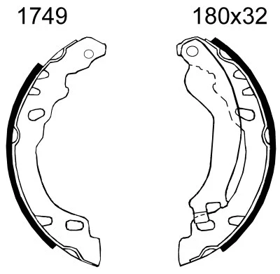 Brake Shoe Set (01749)