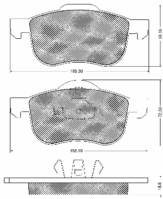 Brake Pad Set, disc brake (10739)