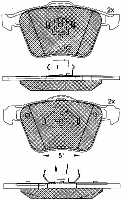 Brake Pad Set, disc brake (10817)