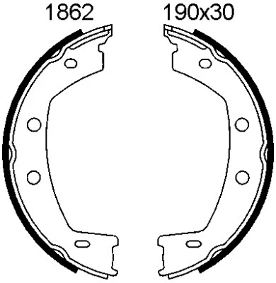 Brake Shoe Set, parking brake (01862)