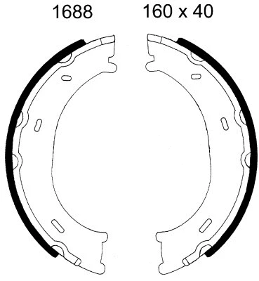 Brake Shoe Set, parking brake (01688)