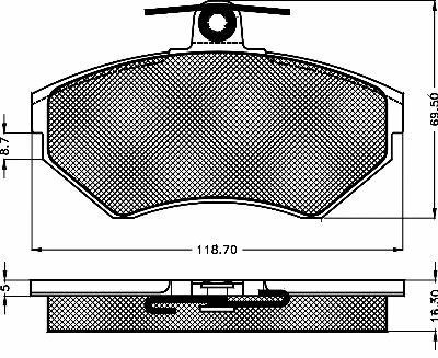 Brake Pad Set, disc brake (10423)