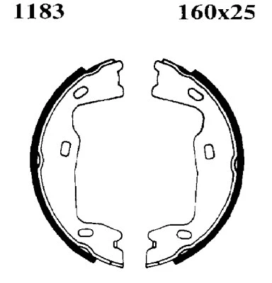 Brake Shoe Set, parking brake (01183)