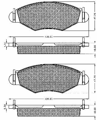 Brake Pad Set, disc brake (10555)