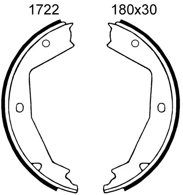 Brake Shoe Set, parking brake (01722)