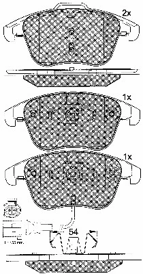 Brake Pad Set, disc brake (10857)