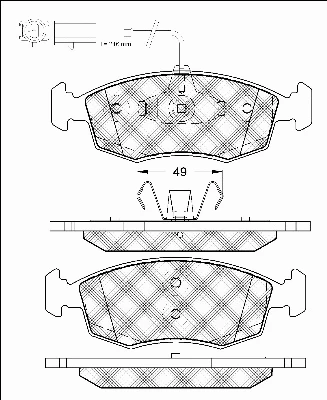 Brake Pad Set, disc brake (20028)