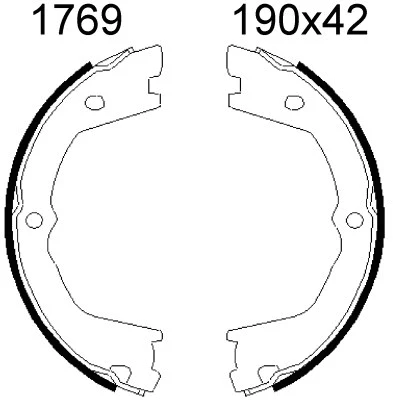Brake Shoe Set, parking brake (01769)