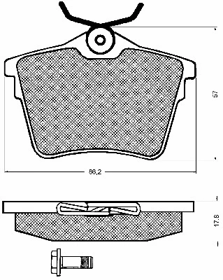 Brake Pad Set, disc brake (10723)