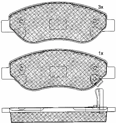 Brake Pad Set, disc brake (10842)