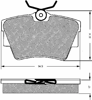Brake Pad Set, disc brake (10651)
