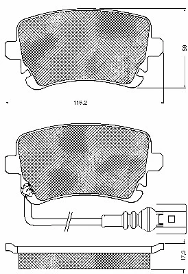 Brake Pad Set, disc brake (10738)