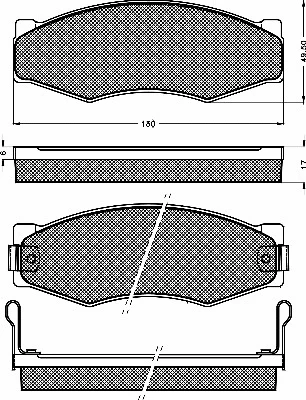 Brake Pad Set, disc brake (10205)