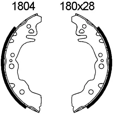 Brake Shoe Set (01804)