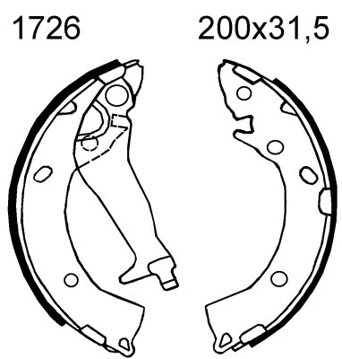 Brake Shoe Set (01726)