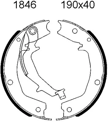 Brake Shoe Set, parking brake (01846)